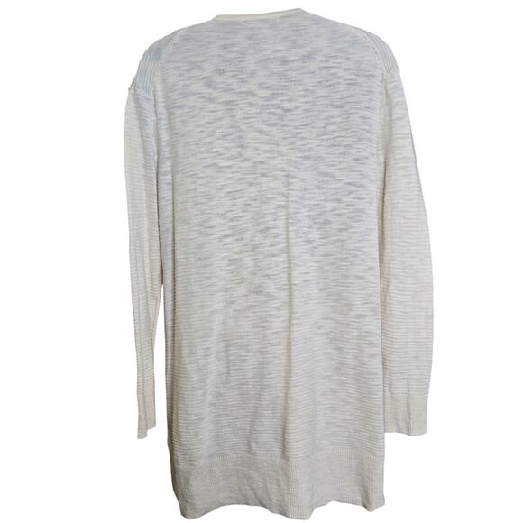 Madewell Womens Cardigan Sweater XS Summer Ryder in Stripe Pearl Ivory Pockets - Picture 7 of 9